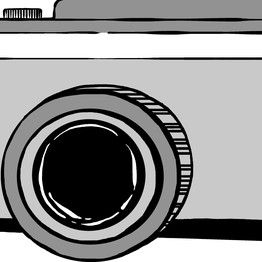 Illustration einer Kamera in sw