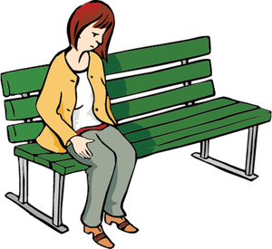 Einsame Frau